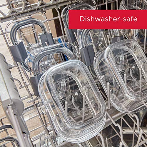 Rubbermaid Brilliance Food Storage Containers, 14 Piece Plastic Containers with Lids, BPA-Free, Leak Proof, Clear - size: 14-Piece