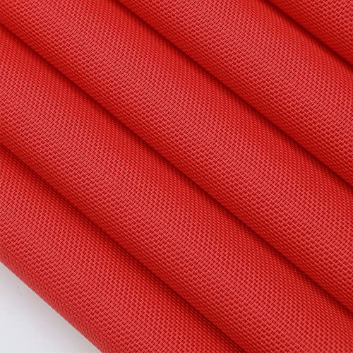 SHACOS Placemats Set of 6 Woven Vinyl Christmas Place Mats for Dining Table Wipe Clean Stain Resistant Table Mats Indoor Outdoor (6, Red) - color: Red, size: Set of 6