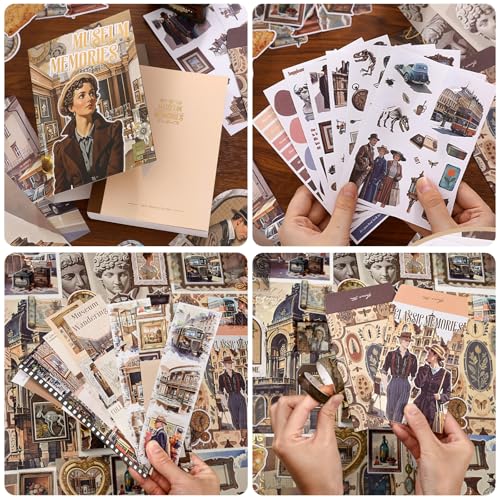 Scrapbook Supplies Kit, Vintage Junk journaling Supplies, Scrapbooking Kit - color: Museum Memories