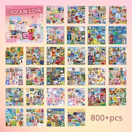 750+ Pcs Dreamcore Sticker Book for Journaling - color: Dream Link