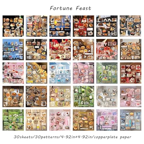 Japanese Stickers Book for Scrapbooking S,Desserts Japanese Stickers - color: Gourmet