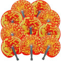 20 Pieces Chinese Dragon and Phoenix Paper Fans - color: Chinese Dragon and Phoenix, size: 20 PCS