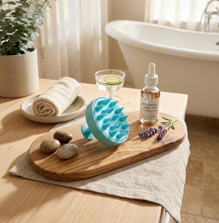 Hair Scalp Massager, Soft Silicone Bristles Scalp Brush for Woman, Men, Kids and Pets -All Hair Types Shampoo Brush