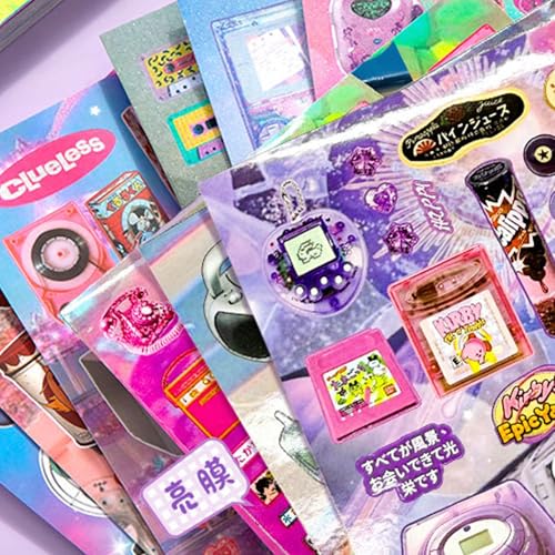 2-in-1 Japanese Sticker Set, 650+ Showa & 800+ Y2K Designs - color: 2 in 1