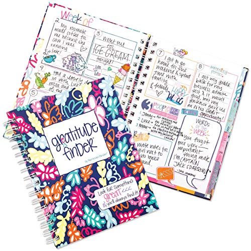 Denise Albright Gratitude Finder® 52 Week Non-Dated Journal for Women, Teens & Girls with 165 Hand-Illustrated Stickers (Island Bloom) - color: Island Bloom Gratitude Finder Journal