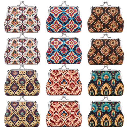 6 Pack Indian Return Gifts for Pooja Vintage Coin Purses