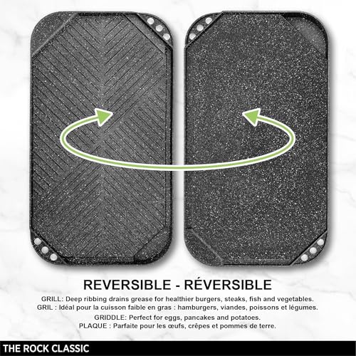 Starfrit The Rock Reversible Grill & Griddle, 50x28cm, Non-Stick