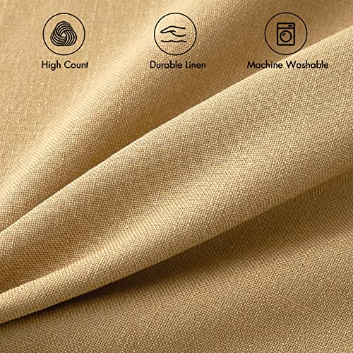 MIULEE Pack of 2 Decorative Linen Burlap Textured Pillow Covers Farmhouse Boho Accent Pillowcases Spring Home Decor for Couch Sofa Bedroom Living Room 18x18 Inch Mustard Yellow - color: Mustard Yellow, size: 18" x 18" (Pack of 2)
