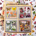 510PCS Plants Floral Scrapbook Stickers Kit Vintage Flower Sticker