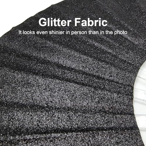 EOSAU 13" Glitter Folding Hand Fans Foldable Clacking Fans for Women Silver - color: 13" Black 04