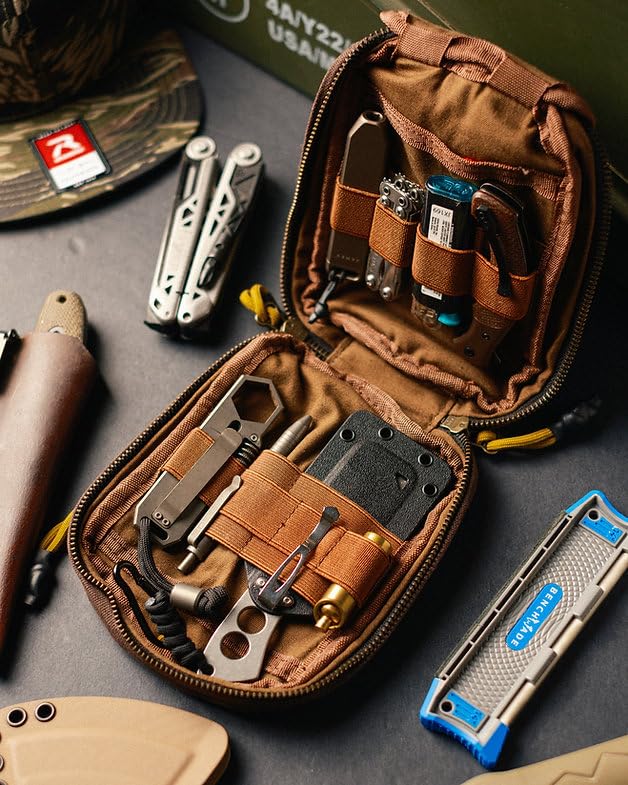 Roaring Fire Smolder Tactical EDC Organizer Pouch,Waxed Canvas Tool Bag