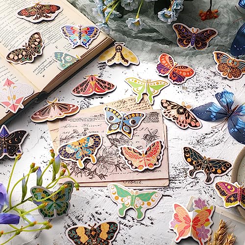 Ireer 60 Pcs Butterfly Magnetic Bookmarks Magnet, 30 Styles Page Markers