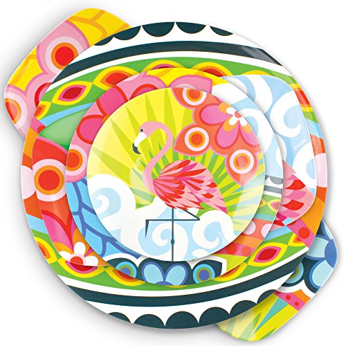 French Bull 13" Rectangular Platter - Melamine Platters and Serving Ware - Plate, Dish, Serving, Collection - Tropic Fantasia - color: Tropic Fantasia, size: 13" Rectangular Platter