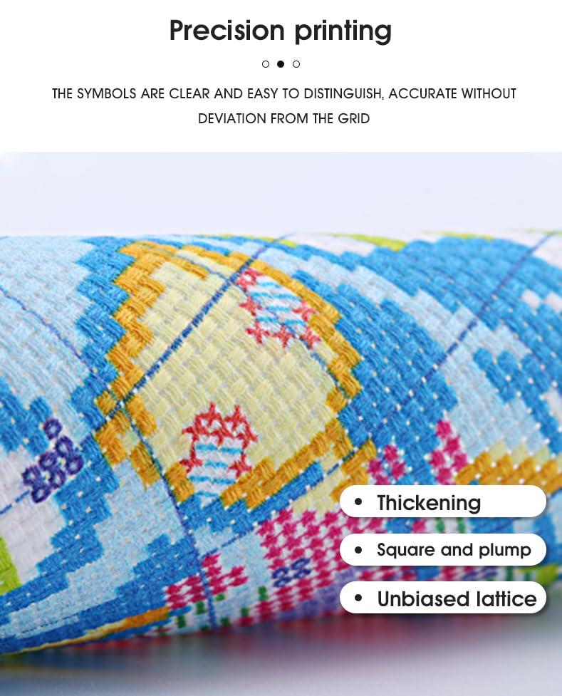 CROSSDECOR Cross Stitch Kits for Adults,Stamped Cross Stitch Kits,DIY Needlepoint Kits for Beginners Counted Embroidery Craft Supplies for Home Décor,Winter Village 6.5×6.4in - color: Winter Village 6.5×6.4in