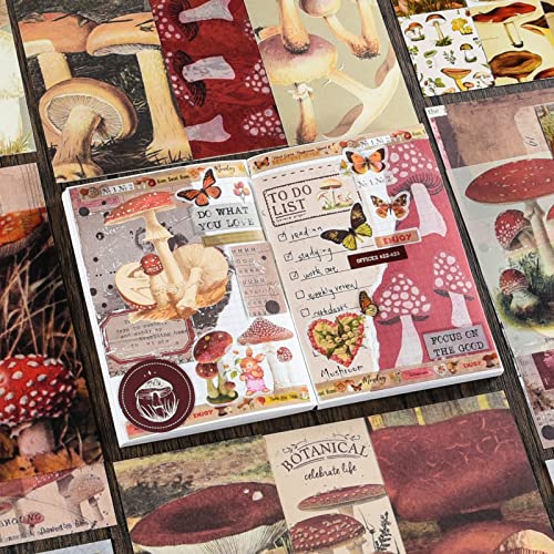 Scrapbook Supplies Kit, Vintage Junk journaling Supplies, Scrapbooking Kit - color: Mushroom