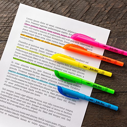 BIC Brite Liner Highlighters, Chisel Tip, 12-Count Pack of Orange Highlighters, Ideal Highlighter Set for Organizing and Coloring - color: Orange, size: 12 Count (Pack of 1)