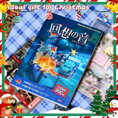 990Pcs Japanese Sticker Book, Retro Romantic Memory Series Comic Books Style Korean Sticker Aesthetic Japanese Stickers Book for Adults Gifts (Blue Style)