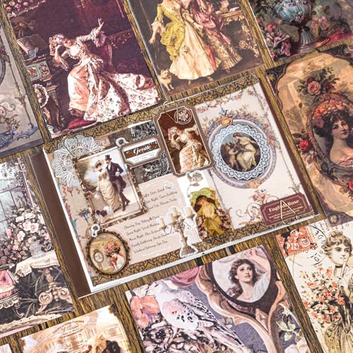 Scrapbook Supplies Kit, Vintage Junk journaling Supplies, Scrapbooking Kit - color: Regal Ornate Vintage