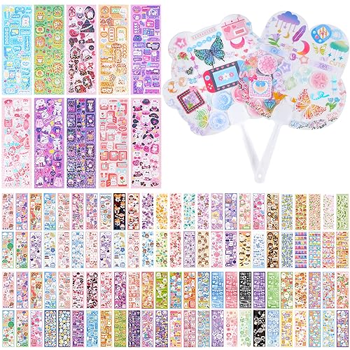 100 Sheets Cute Korean Stickers for Kpop Photocards, Decor Stickers Bulk - style: Custom