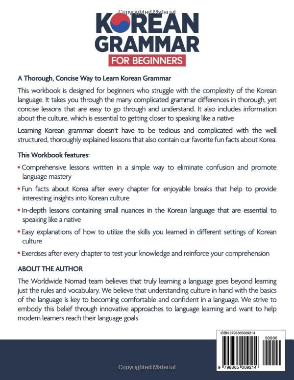 Korean Grammar For Beginners: Learn How To Read, Write, and Speak Korean Through Concise Lessons With Fun Facts About Korea To Keep You Engaged (Learn Korean For Beginners)