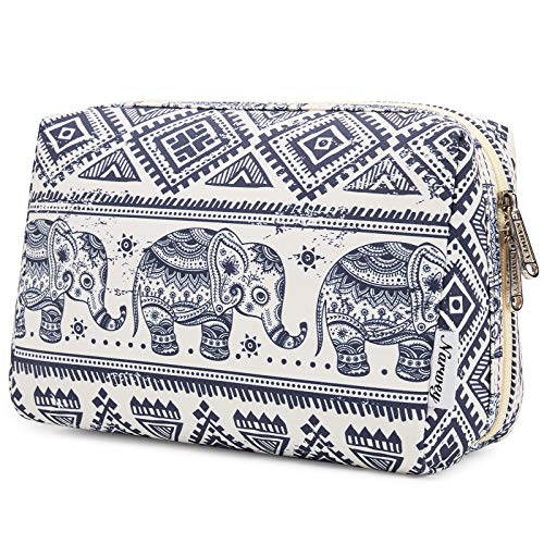 Narwey Makeup Bag Travel Toiletry Bag, Cosmetic Bag for Women Girls - color: Elephant, style: Large