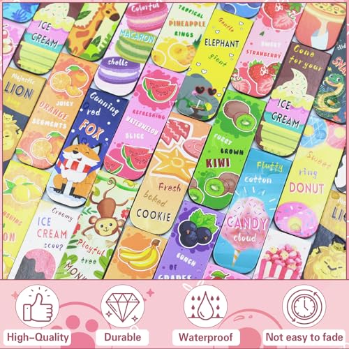 105 Pcs Magnetic Bookmarks for Kids, Cute Bookmarks for Student - color: Student Style