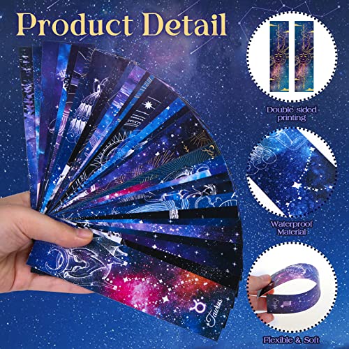 200PCS Cool Space Starry Night Bookmark for Kids Classroom 50 Designs Double-Sided Bulk Bookmarks Space Theme Book Mark for Book Lovers Students Children Rewards Gifts - color: 200 Space