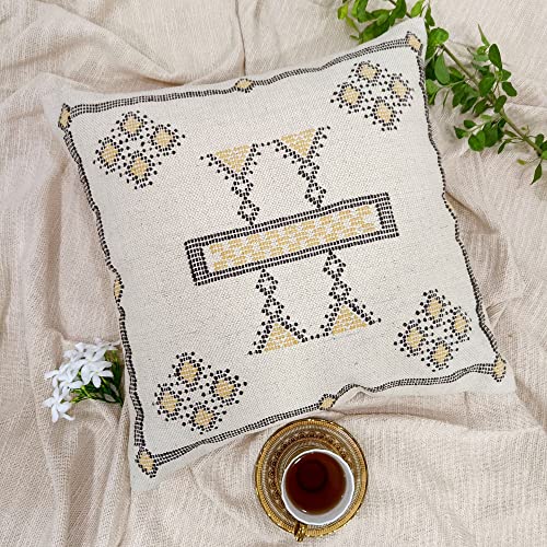 Trade Star Kilim Sofa Pillow Cover 100% Cotton Sabra Pillow Cover Handwoven Beautiful Cushion Cover Breathable Pillow Shams Luxurious Farmhouse Cushion Case for Living Room Decor - color: Pattern 8