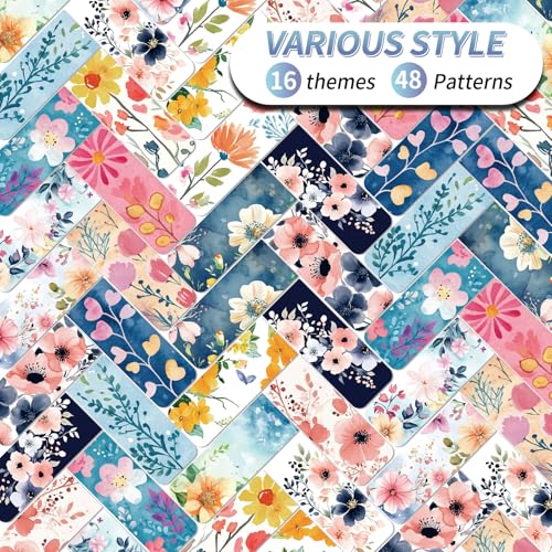 48 Pieces Magnetic Bookmarks Magnet Page Markers - Book Marks for Reading Women & Men with Storage Boxes - Cute Magnet Bookmark Clips for Reading Pleasure（Flowers） - size: 48, style: Flowers Style