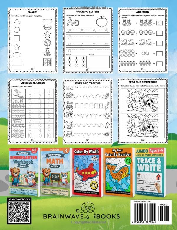 The Complete Preschool Workbook: Engaging Activities to Learn Numbers, Letters, Shapes, Fine Motor Skills, Problem Solving, Emotions, and More!