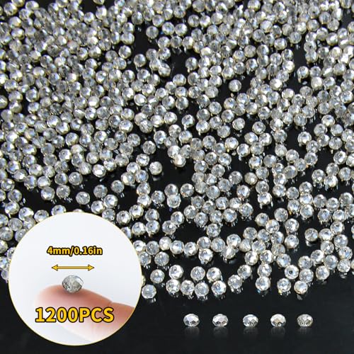 1200Pcs 4mm Crystal Glass Beads for Jewelry Making Beads for Bracelets Necklace Pendants Making Supplies(Gray) - color: Gray, size: 4mm 1200pcs