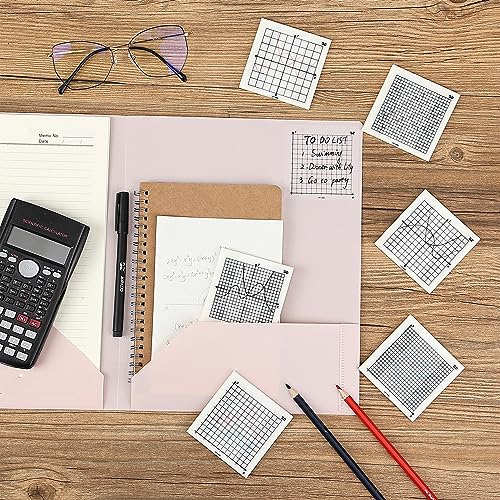 Mr. Pen- Transparent Graph Sticky Notes, 3x3 Inch, 6 Pads, 50 Sheets/Pad