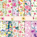 VIVIQUEN 24 Pack Floral Pattern Double-Sided Flower Scrapbook Paper 12”
