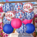12 Pcs Mediterranean Party Decor 10" Paper Lantern for Dancing Queen