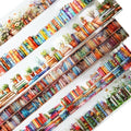 6 Rolls Book-Themed PET Tape for Scrapbook Journaling - style: Ocean of Books