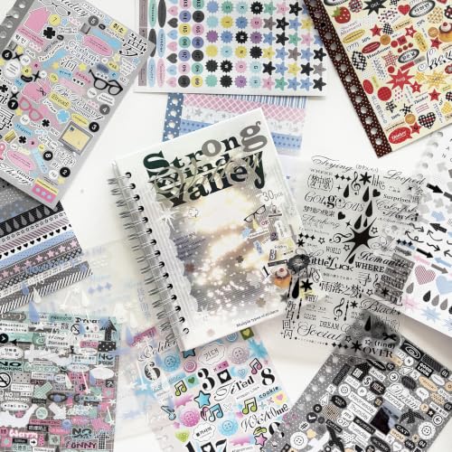 Japanese Sticker Book for Scrapbooking Supplies, Korean Stickers for DIY - color: Atmosphere