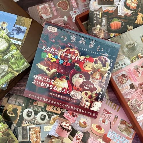 Japanese Stickers Book for Scrapbooking S,Desserts Japanese Stickers - color: Gourmet