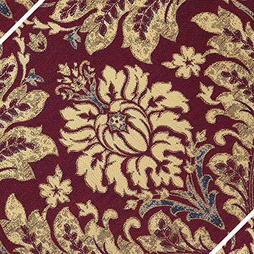 Loom and Mill Luxury Jacquard Placemats Set of 6, Burgundy Red, 12x18 in - color: Burgundy Red, size: 6 Piece-12x18 inch