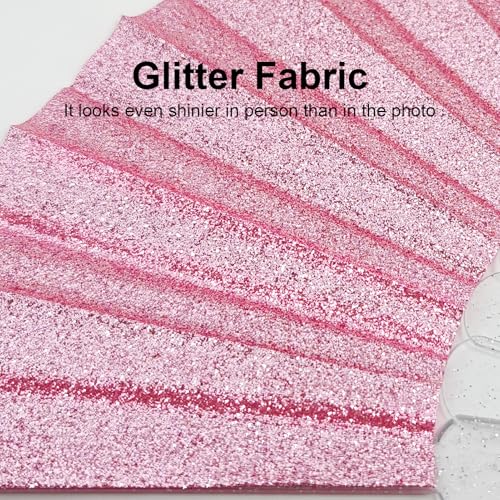 EOSAU 9" Glitter Folding Hand Fans Foldable, Clacking Fans for Women, Pink - color: 9" Pink 02