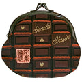 Nishijin brocade round clasp purse/coin purse with lining, size L. (Chocolate) - color: Chocolate