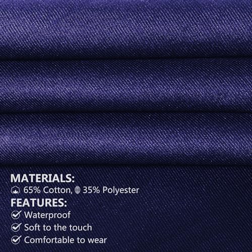 Hongsome Adjustable Button Apron for Women Men Artist Painting Pottery Garden Cooking Kitchen Chef 3 Pockets Waterproof M-XXL - color: Blue