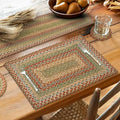 Homespice Azalea Jute Braided Placemats, Rect 13x19 Set of 4 - color: Azalea