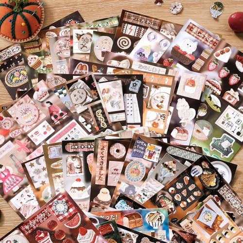 TIAMECH Cute Animals Pink Japanese Embroidery Stickers Book - color: Cute Animals