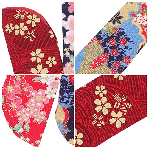 Japanese Fan Cover Silk Folding Hand Fan Sleeve Protective Carrying Case Pouch for Handheld 3.7X0.65 Inch Lightweight Storage Bag