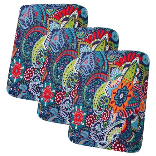 hyha Printed Couch Cushion Covers, Sofa Covers Washable for 3 Cushion Couch - color: Blue, size: Seat Cover 3 Pack