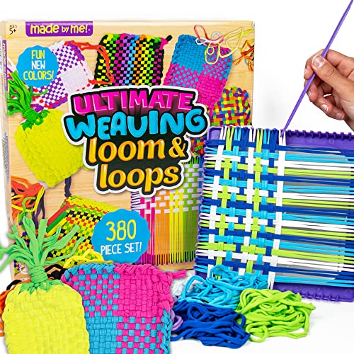 Made By Me Weaving Loom Arts and Crafts Kit, Ultimate Set, 378 Craft Loops - style: Ultimate