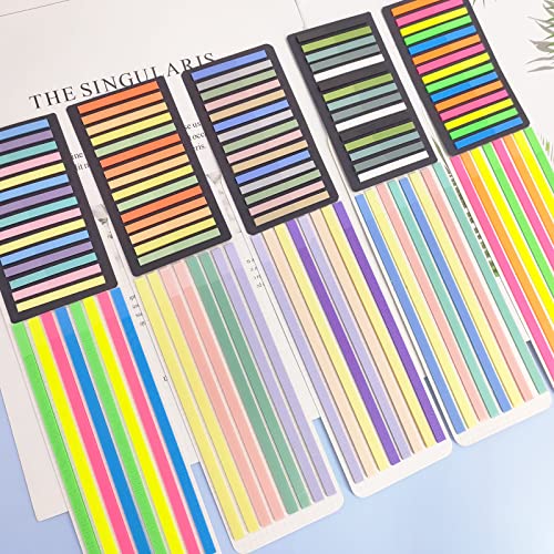 Potanro Sticky Tabs 2300 Pcs Translucent 10 Sheets Highlighter Book Tape - style: Sticky note B