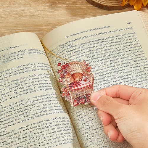 4 PCS Cat Bookmarks for Pet Lovers, Metal Bookmark, Cozy Book Lover Gifts for Women,Book Accessories - style: Cats Bookmarks