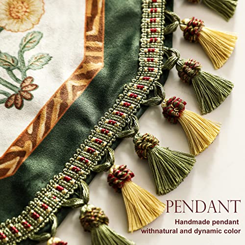 Patdrea Designer Vintage French Velvet Table Runner,12"X63"-Botticelli - color: Botticelli Velvet, size: 12"*63"