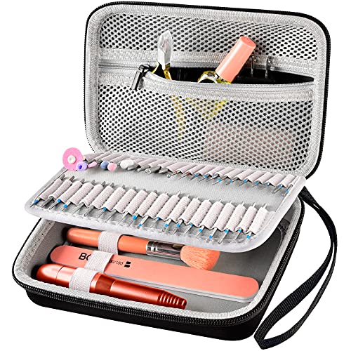 ALKOO 40-Slot Nail Drill Organizer Case with Nail Drill Bit Holder - color: Black